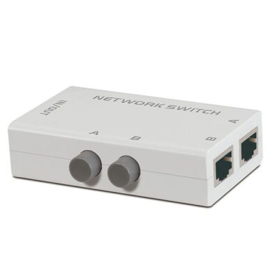 Iseebiz LAN 切替器 LAN切替 切り替え 2in1 1in2 物理的に切り替えられる 全結線 切替スイッチ付き 電気不要 スイッチ ネットワーク スイッチングハブ
