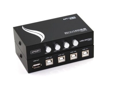 ES-Tune USB 2.0切替器 USB切替器 手動 2.0対応 PC4台用 4入力1出力 4ポート切替器 プリンタなどを共有 小型 軽量