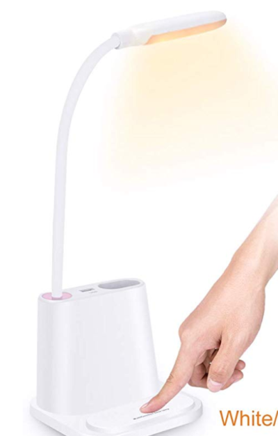 デスクライト スタンドライト テーブルランプ Iseebiz スマホスタンド テーブルスタンド LED 卓上ライト 目に優しい タッチセンサー式 無段階調光 メモリー機能 360調節可能 省エネ学習机 電気スタンド 寝室 おしゃれ 読書/勉強/仕事ライト<br>
