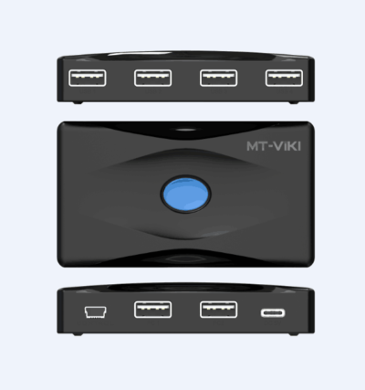 ES-Tune USB切替器 USB2.0 PC2台用 2入力4出力 切り替え セレクター プリンタ マウス キーボード 手動 切り替え機 ケーブル付属